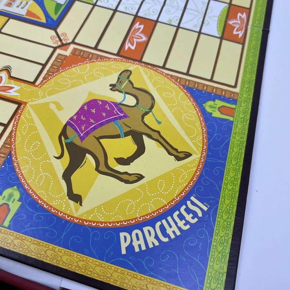 Vtg Parcheesi Board Game Milton Bradley Classic Game of India Complete 2001
